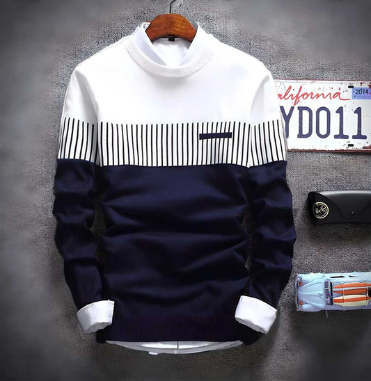 Stylish Navy and White Full Sleeve